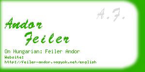andor feiler business card